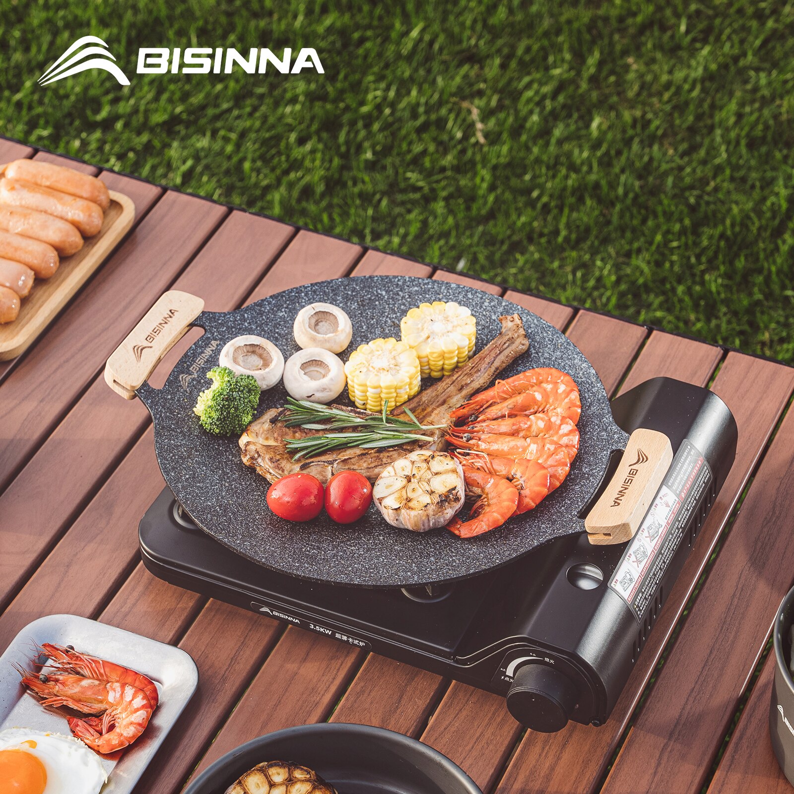 Kitchen Baking Tray Organiser - BISINNA 30CM Outdoor BBQ Grill Pan