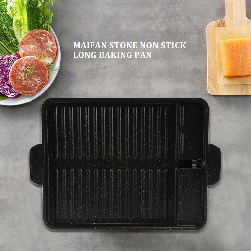 Kitchen Baking Tray Organiser - Portable Korean BBQ Grill Pan Non-Stick