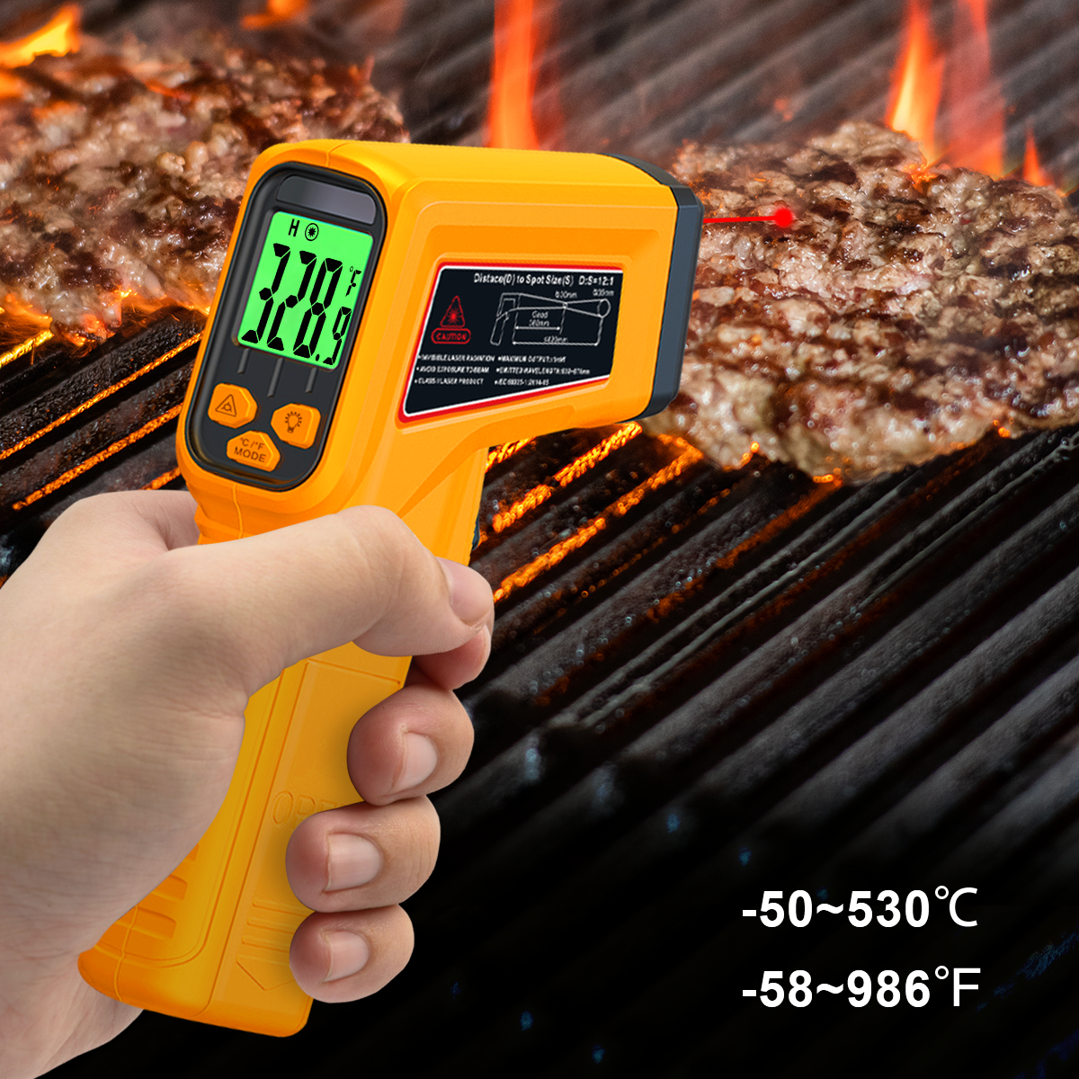 Kitchen Equipment For Baking - Infrared Thermometer Non-Contact Food Thermometer Gun