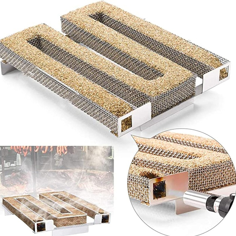 Kitchen Baking Tray Organiser - Cold Smoke Generator BBQ Accessories Steel