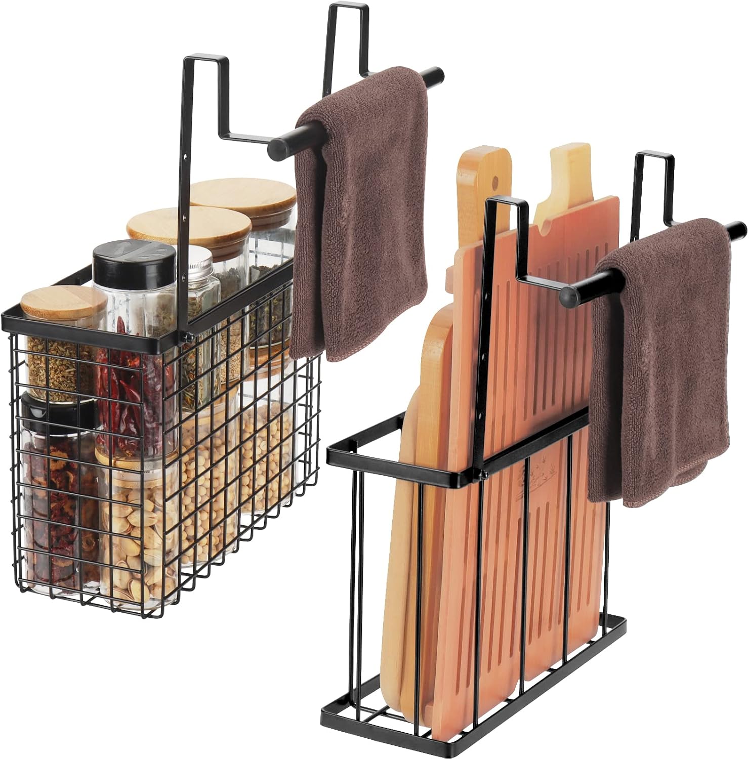 Kitchen Cabinet Baking Sheet Organizer - 2 Pack Cabinet Door Organizer,Over The