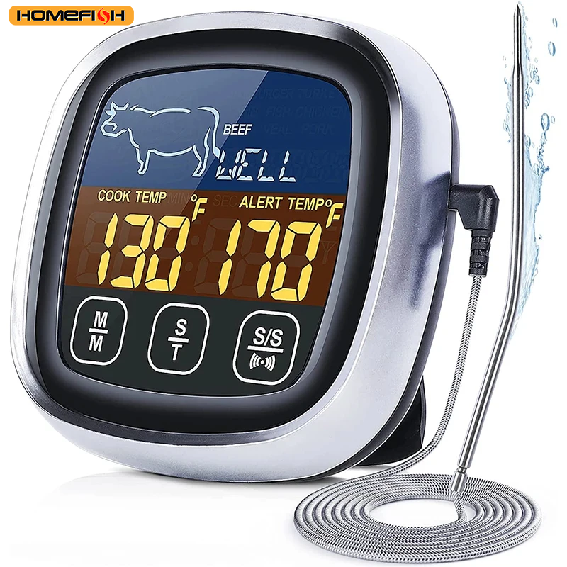 Kitchen Equipment For Baking - HOMEFISH Digital Meat Kitchen Thermometer Stainless