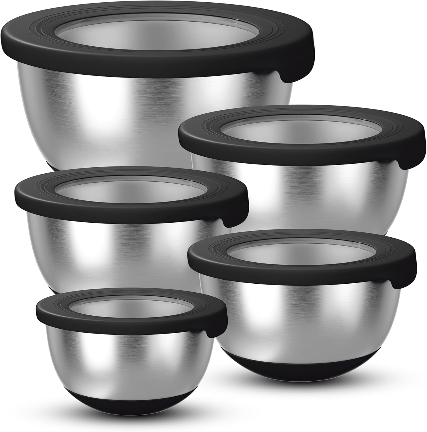Kitchen Baking Cooking - Stainless Steel Mixing Bowls with Lids,