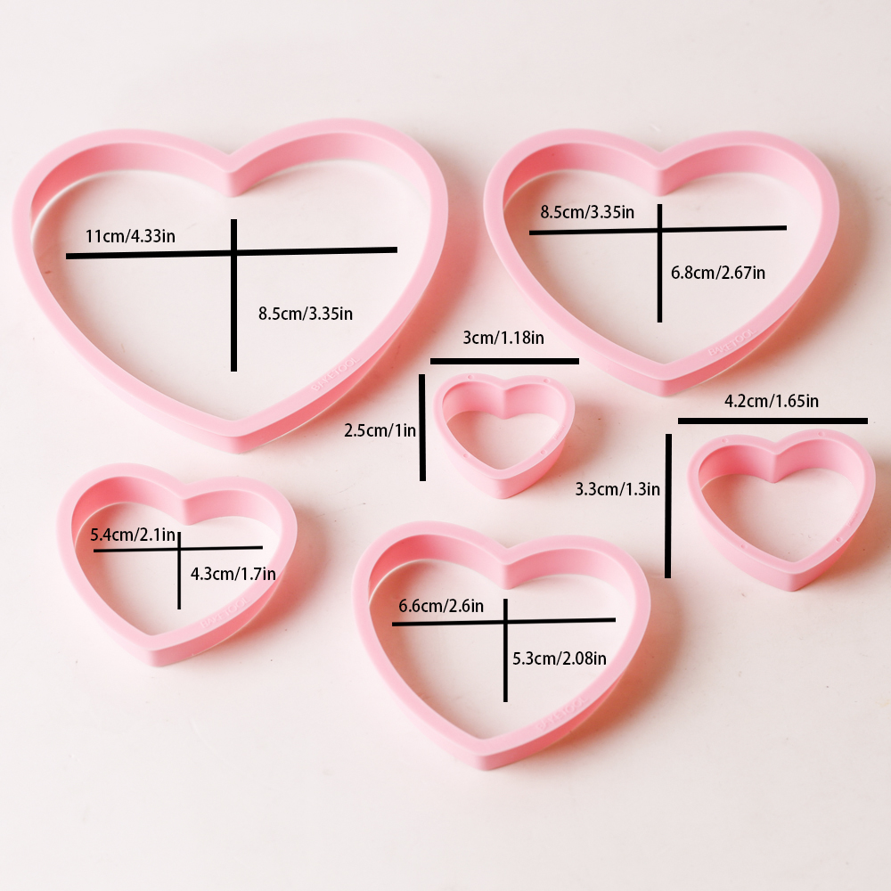 1set/3sets Pink Heart Star Flo - Kitchen Baking Set ulasan dan harga