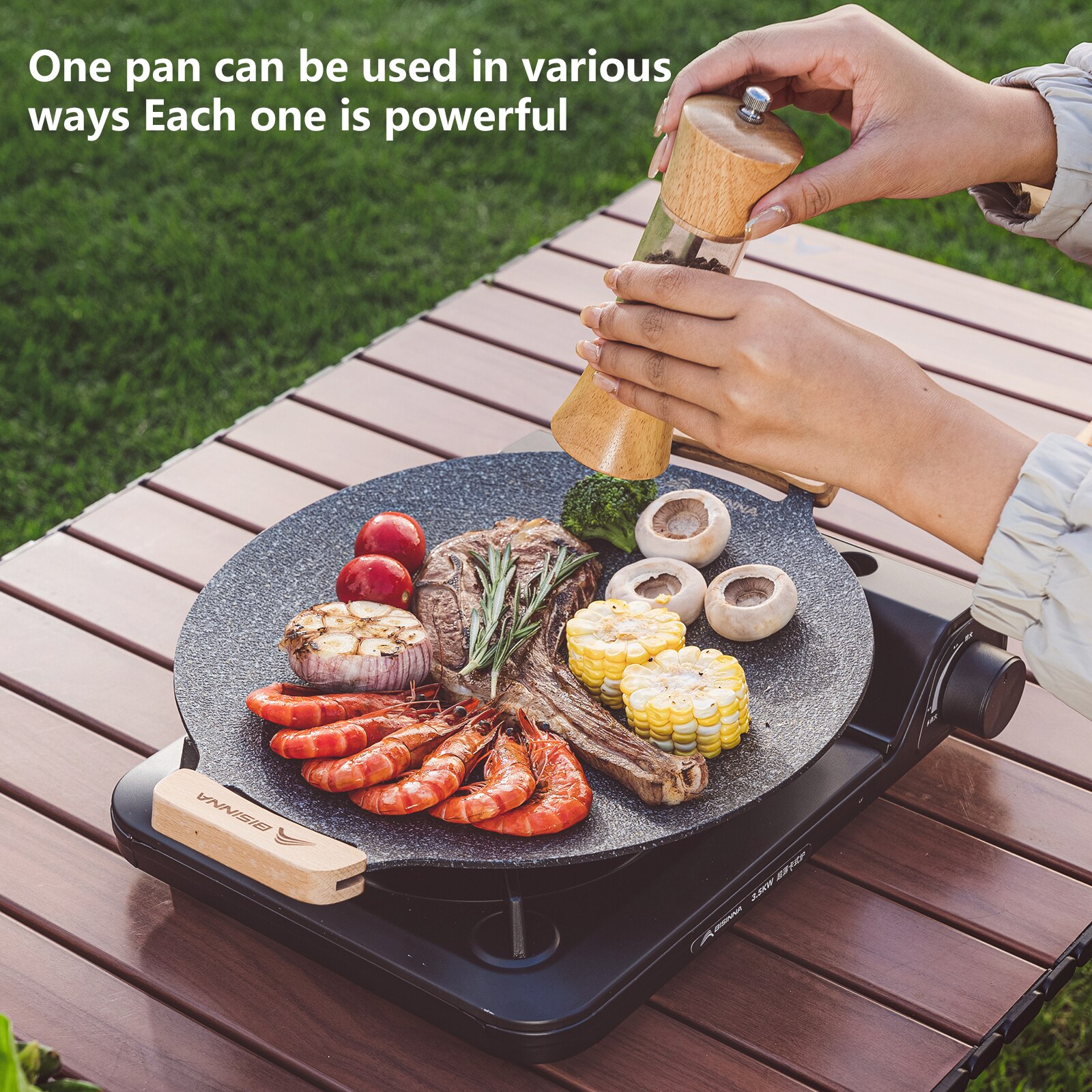 BISINNA 30CM Outdoor BBQ Grill - Kitchen Baking Tray Organiser ulasan dan harga