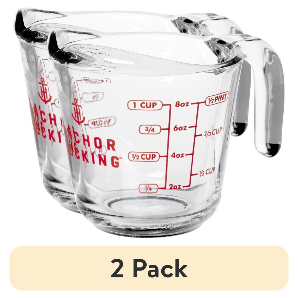 2-Pack Glass Measuring Cups Se - Kitchen Baking Cooking ulasan dan harga