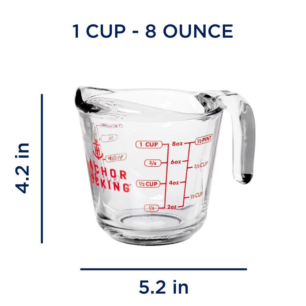 2-Pack Glass Measuring Cups Se - Kitchen Baking Cooking ulasan dan harga