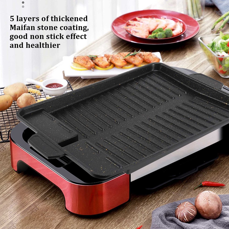 Portable Korean BBQ Grill Pan  - Kitchen Baking Tray Organiser ulasan dan harga
