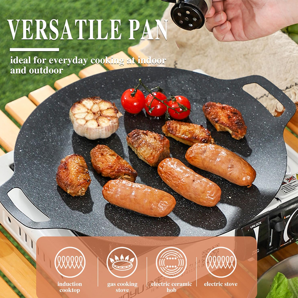 Korean BBQ Grill Pan Non-stick - Kitchen Baking Tray Organiser ulasan dan harga