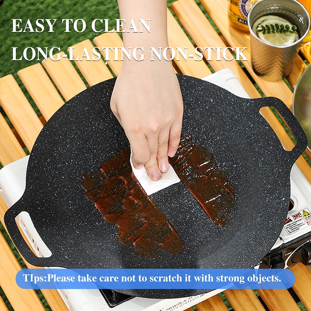 Korean BBQ Grill Pan Non-stick - Kitchen Baking Tray Organiser ulasan dan harga