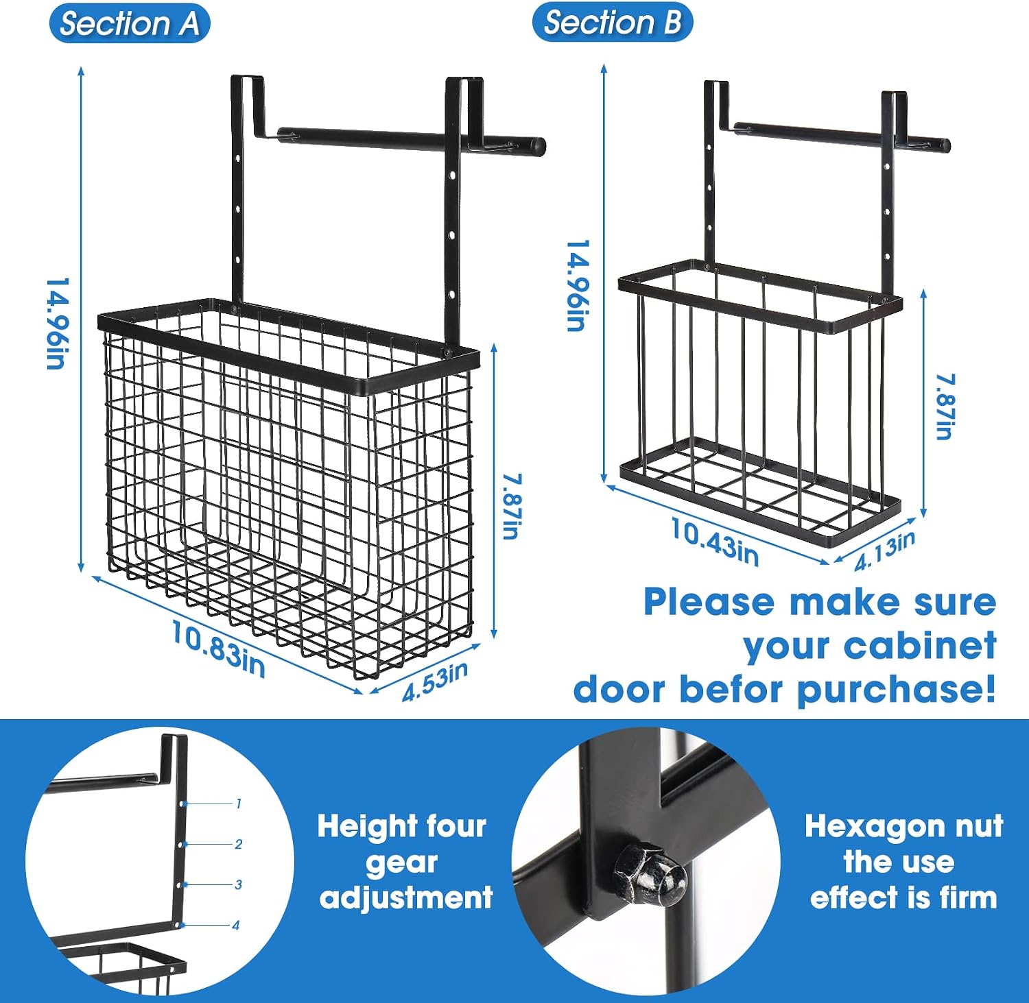 2 Pack Cabinet Door Organizer, - Kitchen Cabinet Baking Sheet Organizer ulasan dan harga