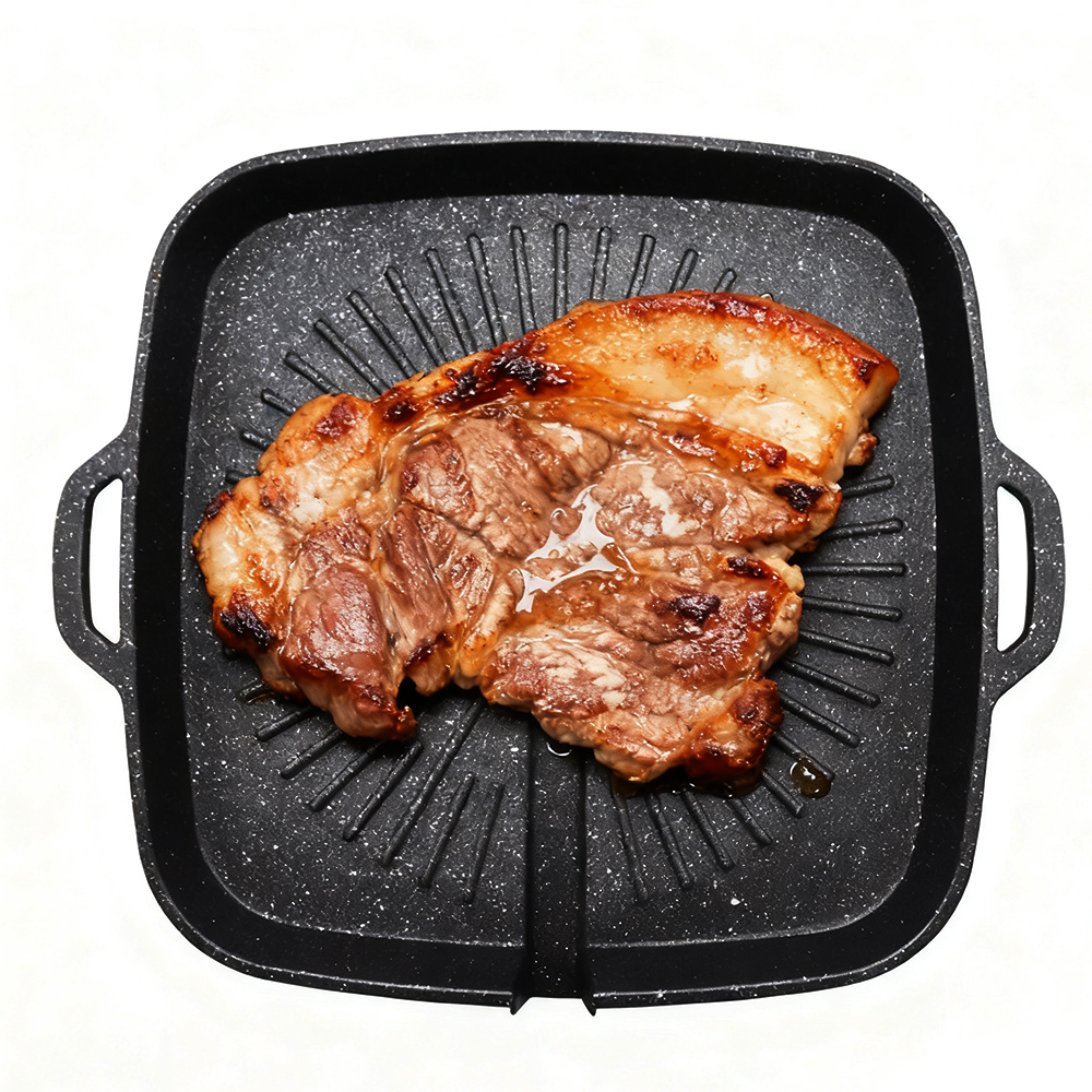 Korean Grill Pan Nonstick Skil - Kitchen Baking Tray ulasan dan harga