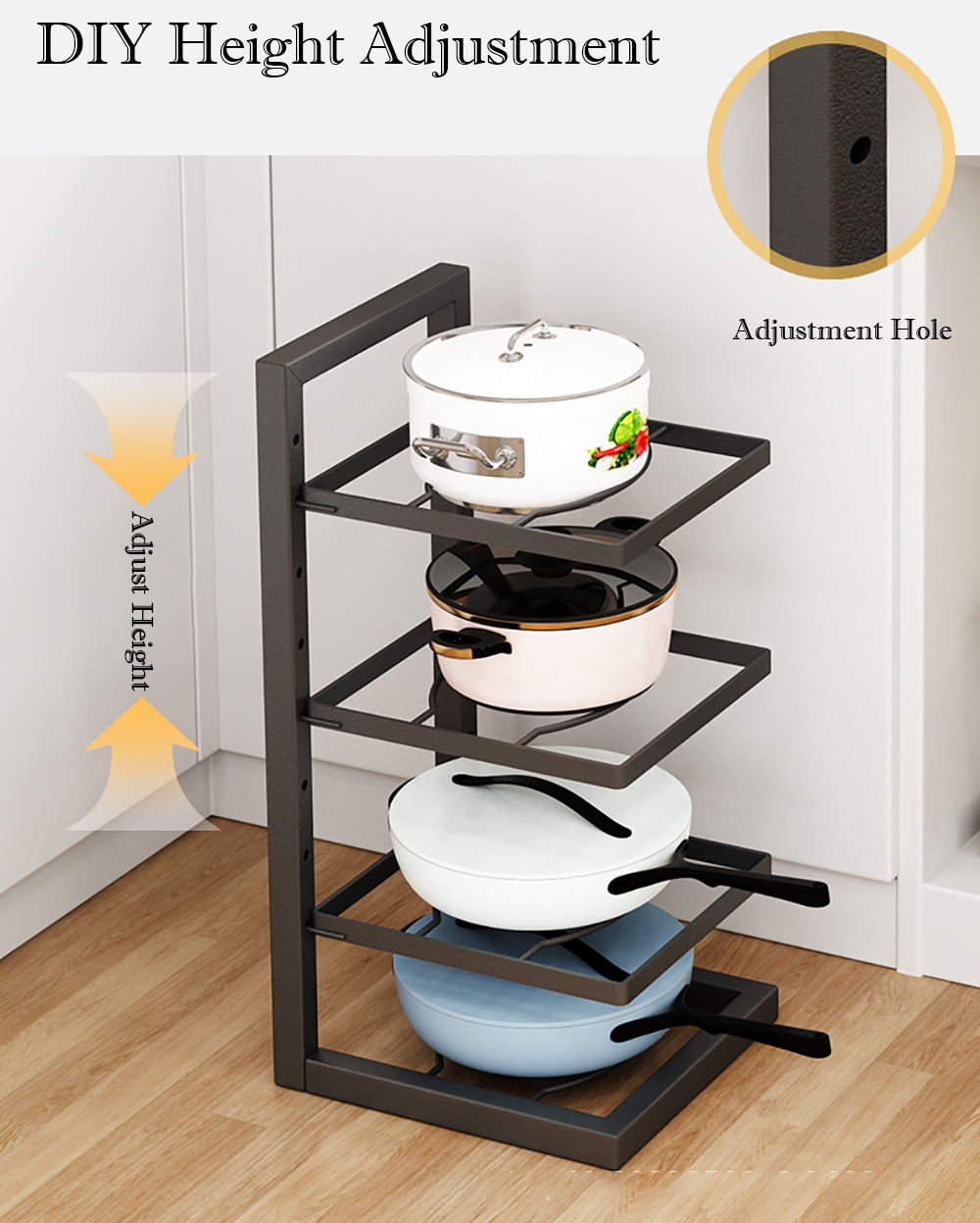 Adjustable Pot Rack Organizer, - Kitchen Baking Pan Organizer ulasan dan harga