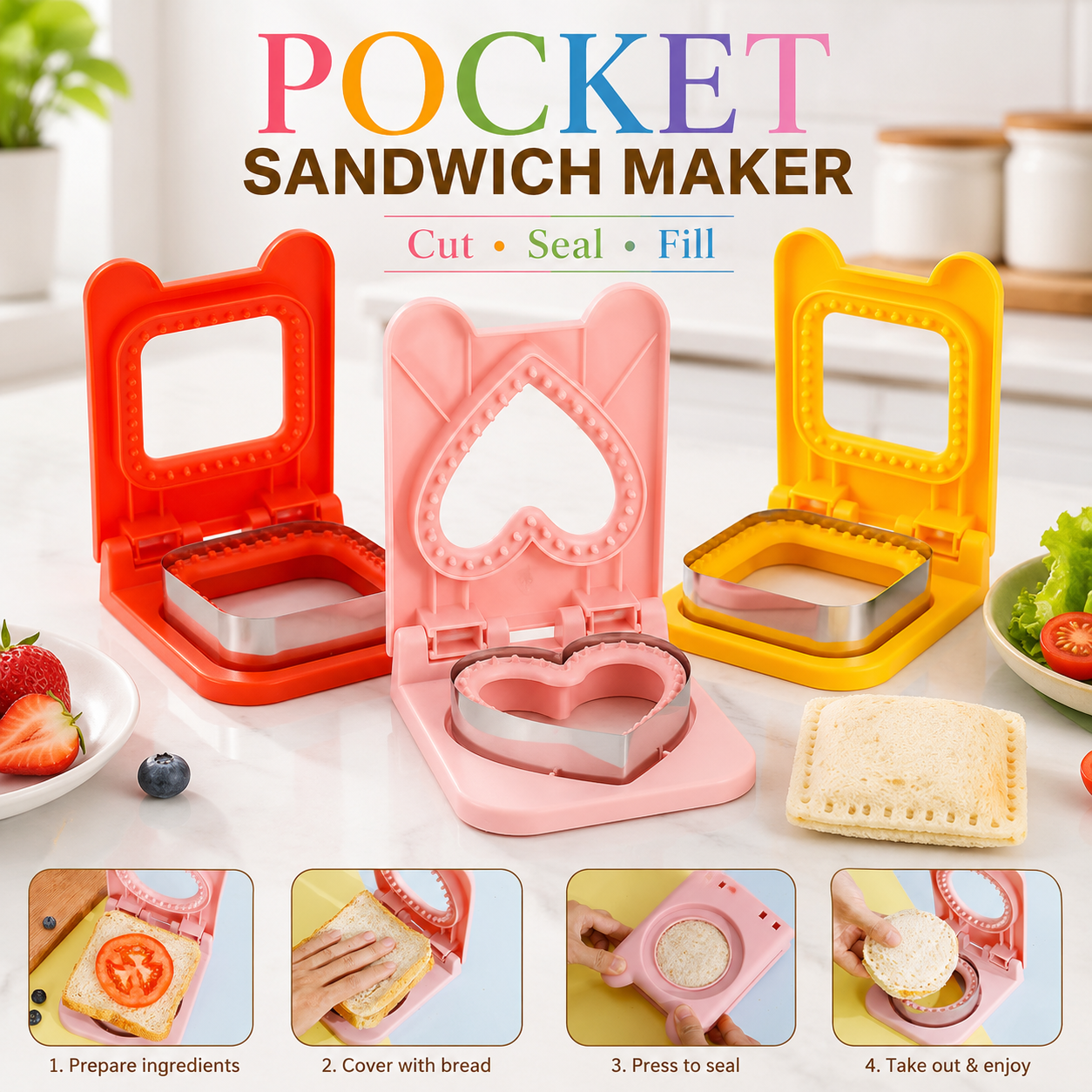 Pocket Sandwich Maker Stainles - Kitchen Equipment For Baking ulasan dan harga