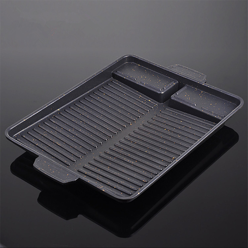 BBQ Grill Pan Plate 32 X 26cm  - Kitchen Baking Tray Organiser ulasan dan harga