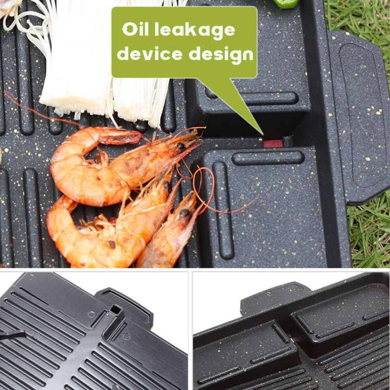 BBQ Grill Pan Plate 32 X 26cm  - Kitchen Baking Tray Organiser ulasan dan harga