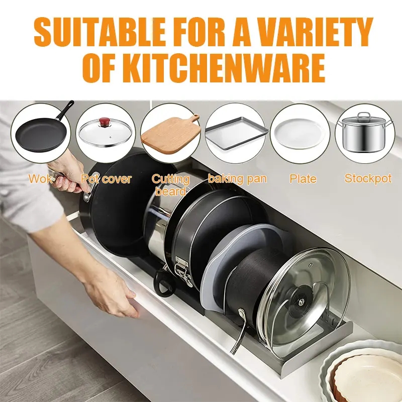 Expandable Pot Lid Organizer A - Kitchen Baking Pan Organizer ulasan dan harga