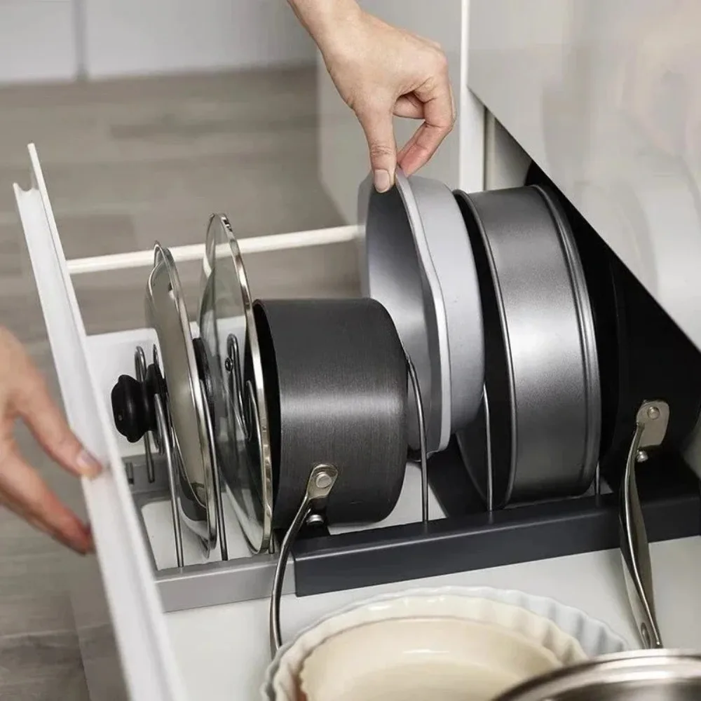 Expandable Pot Lid Organizer A - Kitchen Baking Pan Organizer ulasan dan harga