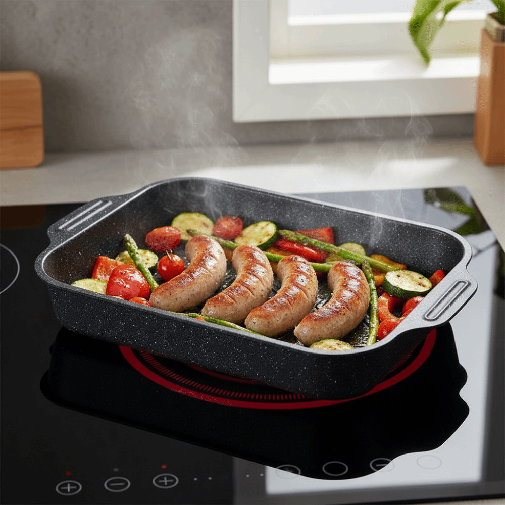 Universal Carbon Steel Grilled - Kitchen Baking Tray Organiser ulasan dan harga