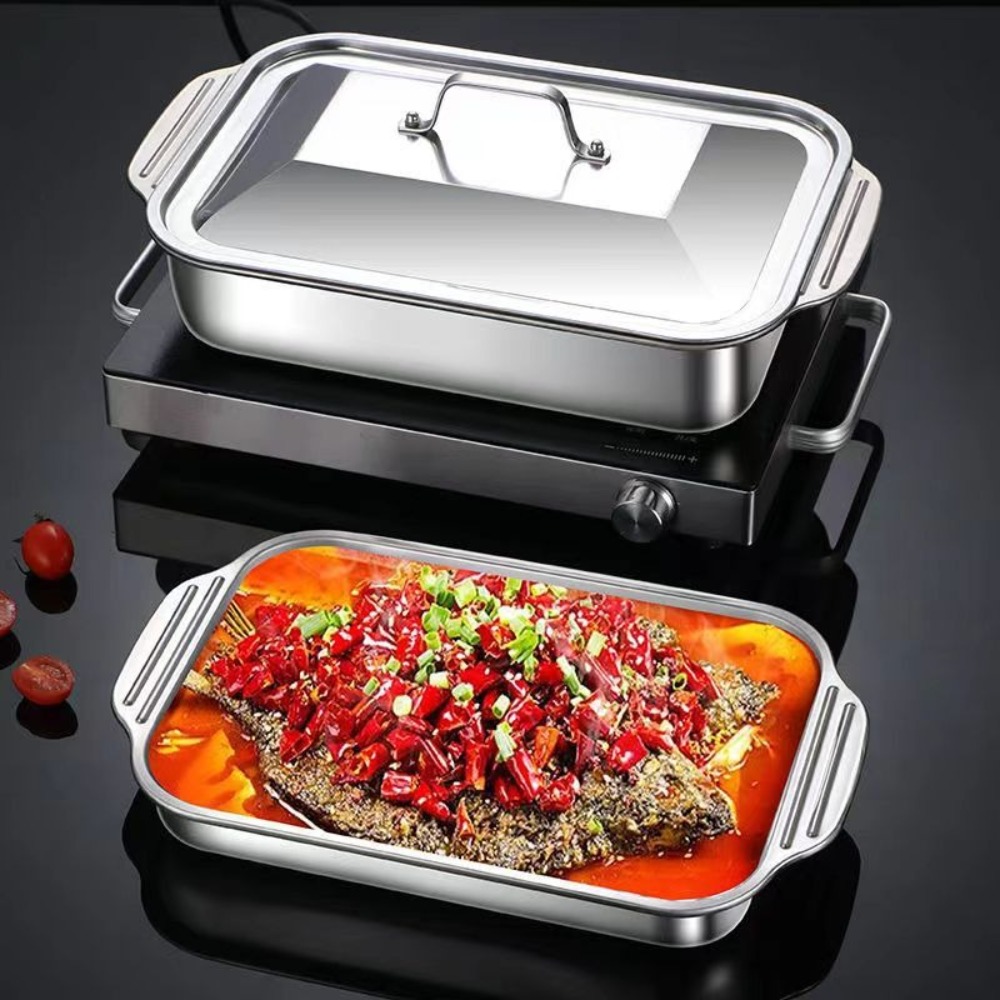 Stainless Steel Grilled Fish P - Kitchen Baking Tray Organiser ulasan dan harga