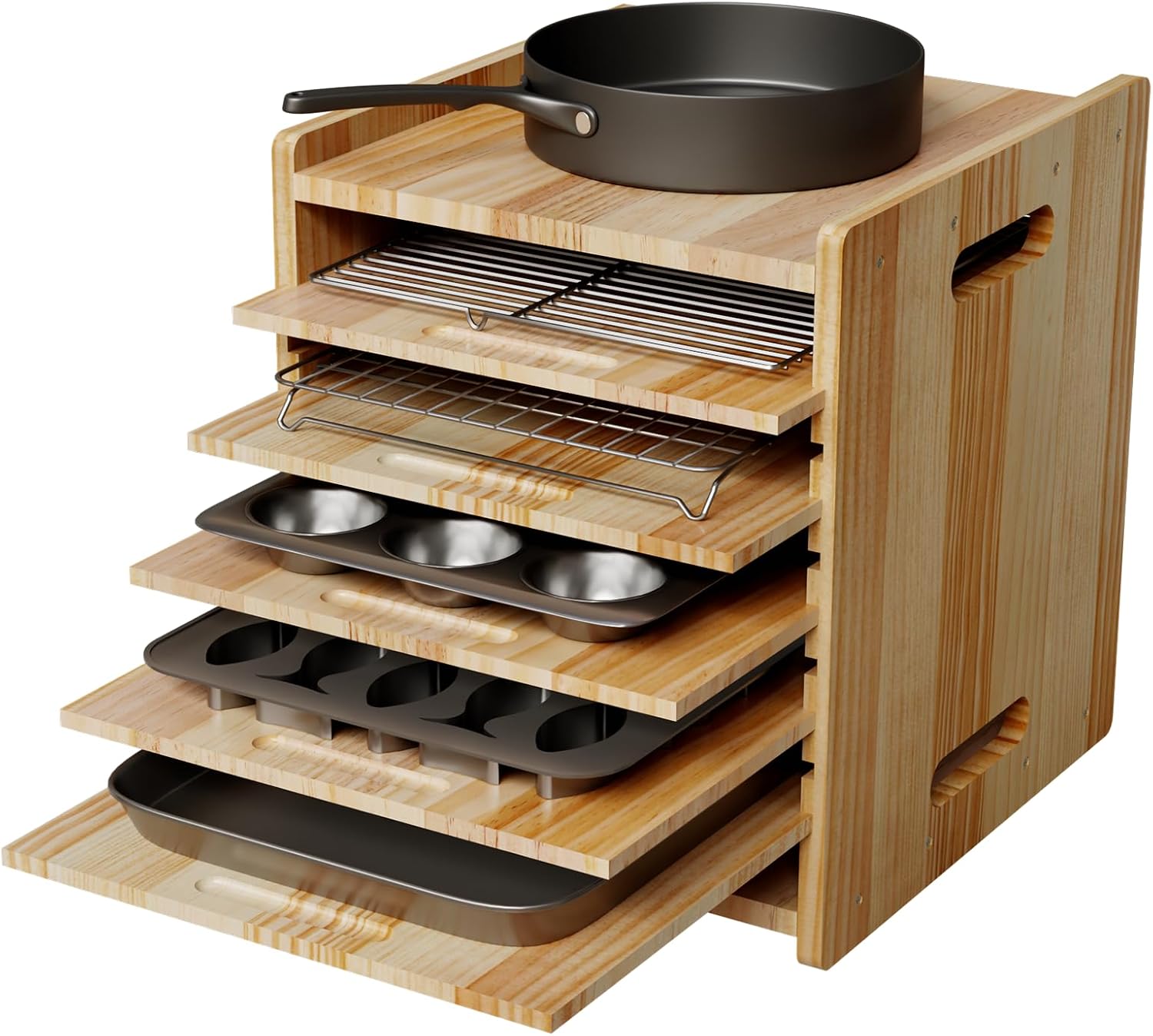 7 Tier Cookie Sheet Organizer  - Kitchen Baking Pan Organizer ulasan dan harga