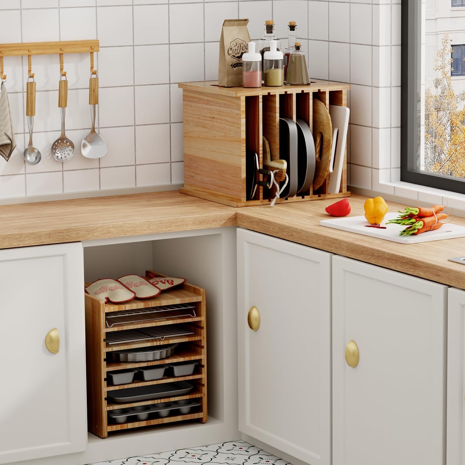 7 Tier Cookie Sheet Organizer  - Kitchen Baking Pan Organizer ulasan dan harga