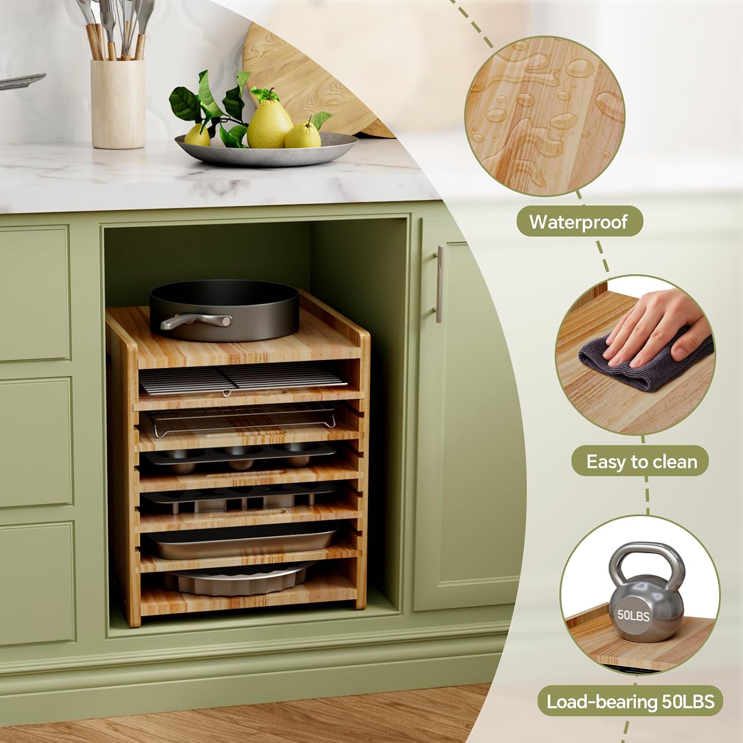 7 Tier Cookie Sheet Organizer  - Kitchen Baking Pan Organizer ulasan dan harga