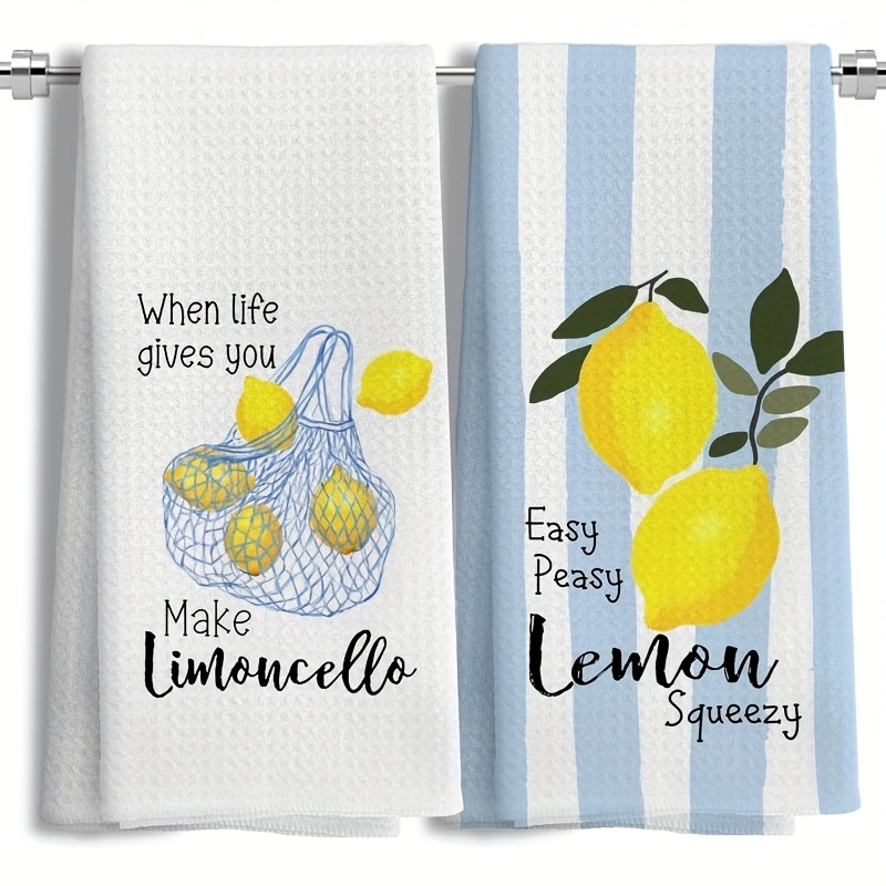 2Pcs, Lemon Mesh Kitchen Towel - Kitchen Baking Set ulasan dan harga