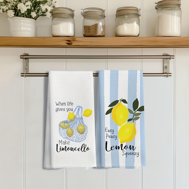 2Pcs, Lemon Mesh Kitchen Towel - Kitchen Baking Set ulasan dan harga