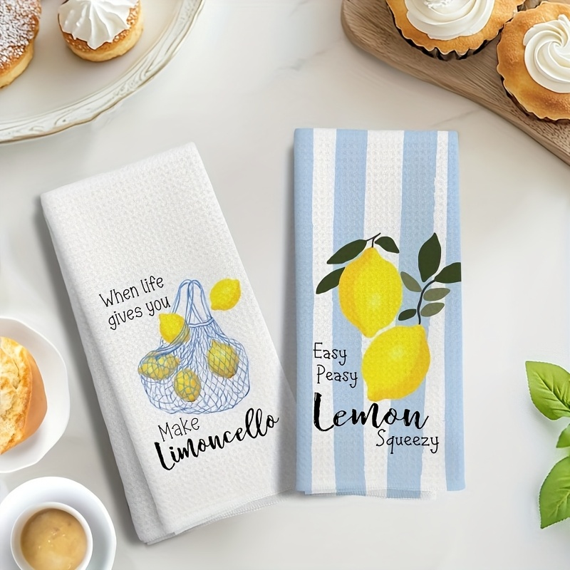 2Pcs, Lemon Mesh Kitchen Towel - Kitchen Baking Set ulasan dan harga