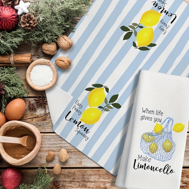2Pcs, Lemon Mesh Kitchen Towel - Kitchen Baking Set ulasan dan harga