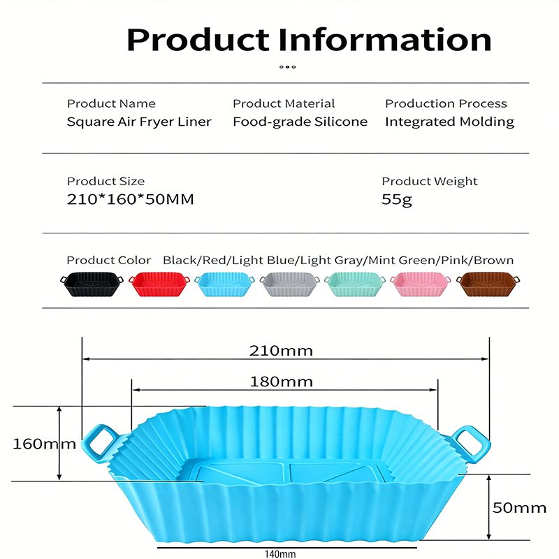 1pc silicone air fryer pot tra - Kitchen Baking Tray ulasan dan harga