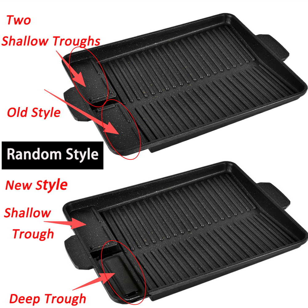 Korean Grill Pan for Indoor Ou - Kitchen Baking Tray Organiser ulasan dan harga