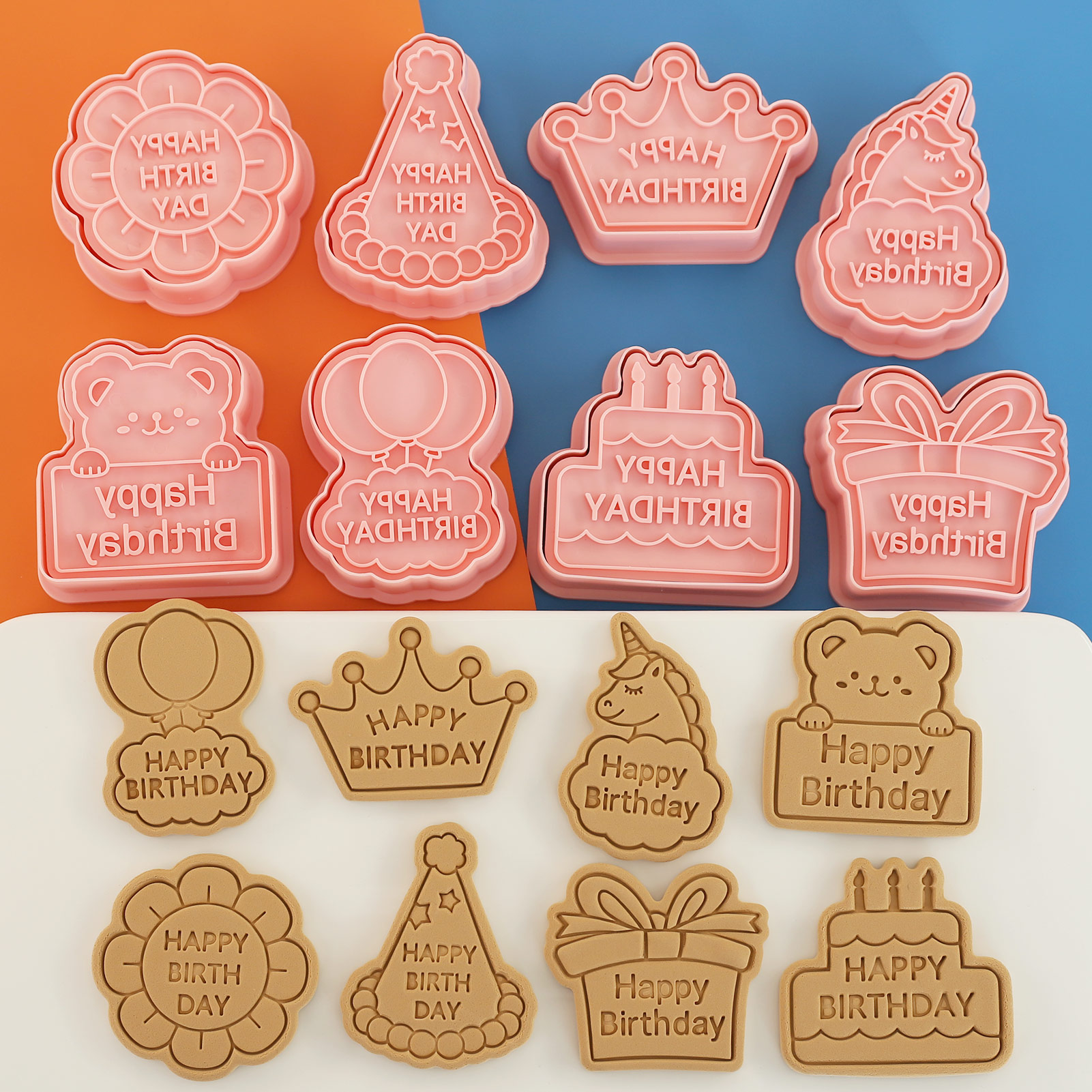 8pcs Happy Birthday Cookie Cut - Baking Kitchen Diy ulasan dan harga