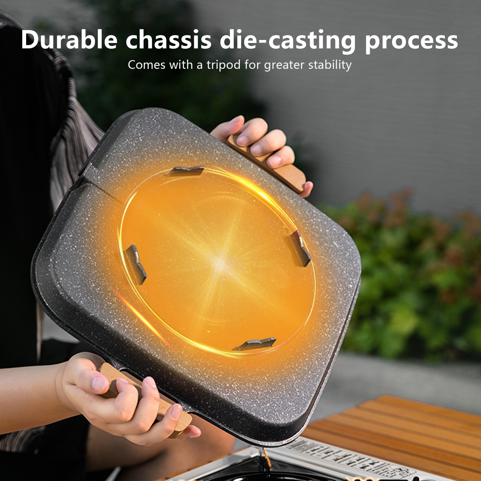 BISINNA Square BBQ Grill Pan N - Kitchen Baking Tray Organiser ulasan dan harga