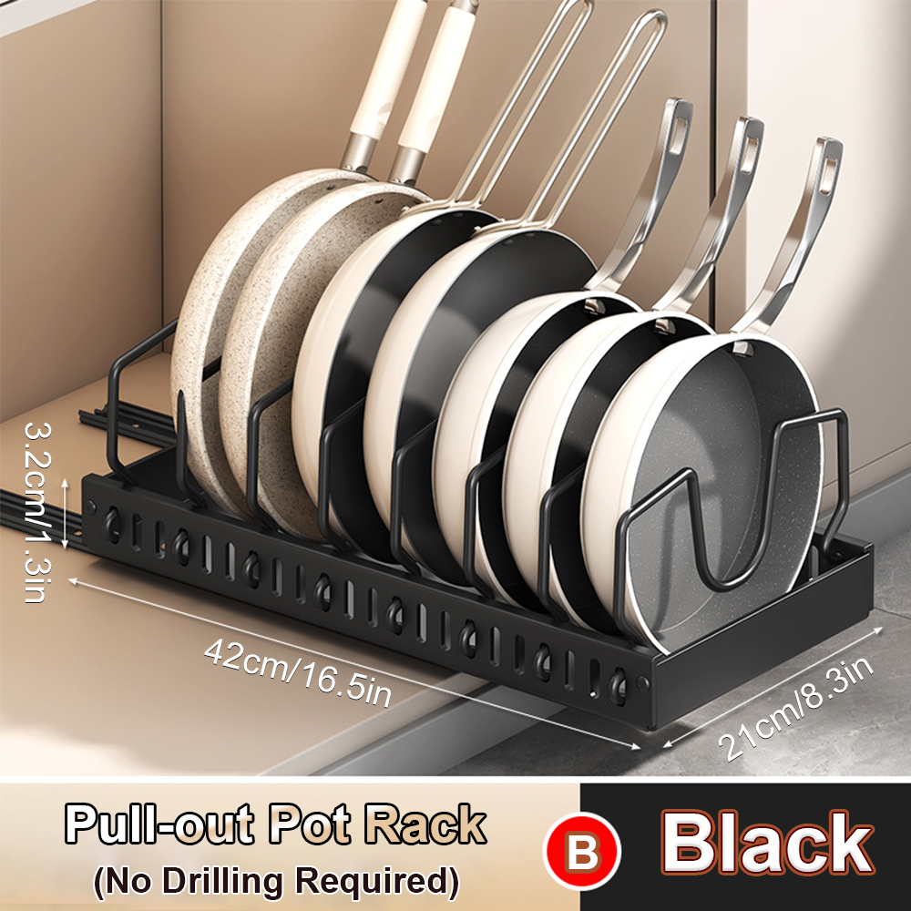 Pull out Pots and Pans Organiz - Kitchen Baking Pan Organizer ulasan dan harga