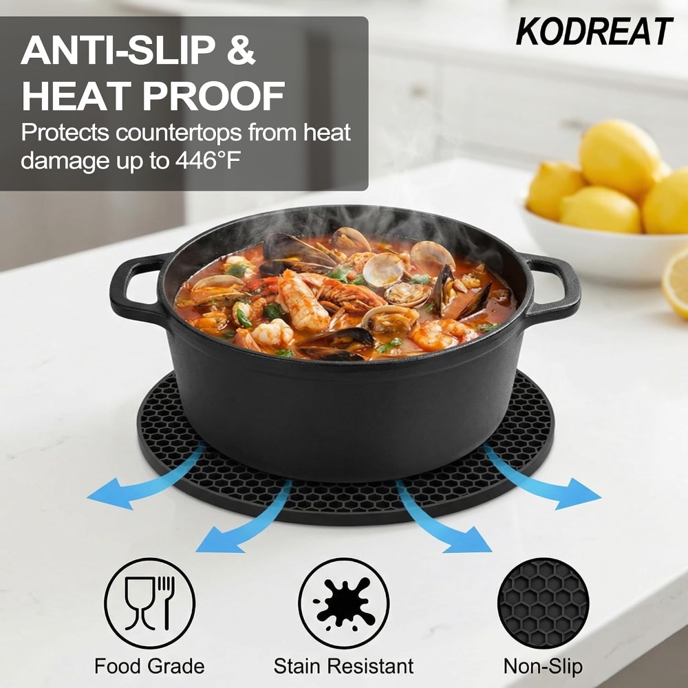 Heat-Resistant Silicone Trivet - Kitchen Baking Set ulasan dan harga