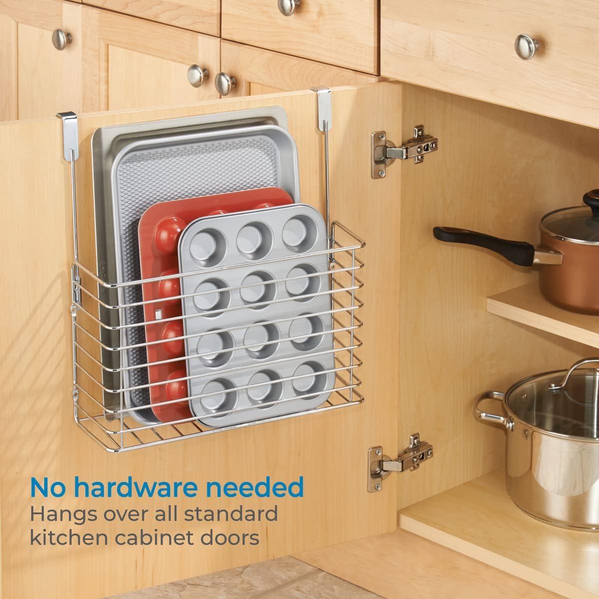 Metal Over the Cabinet Kitchen - Kitchen Cabinet Baking Sheet Organizer ulasan dan harga