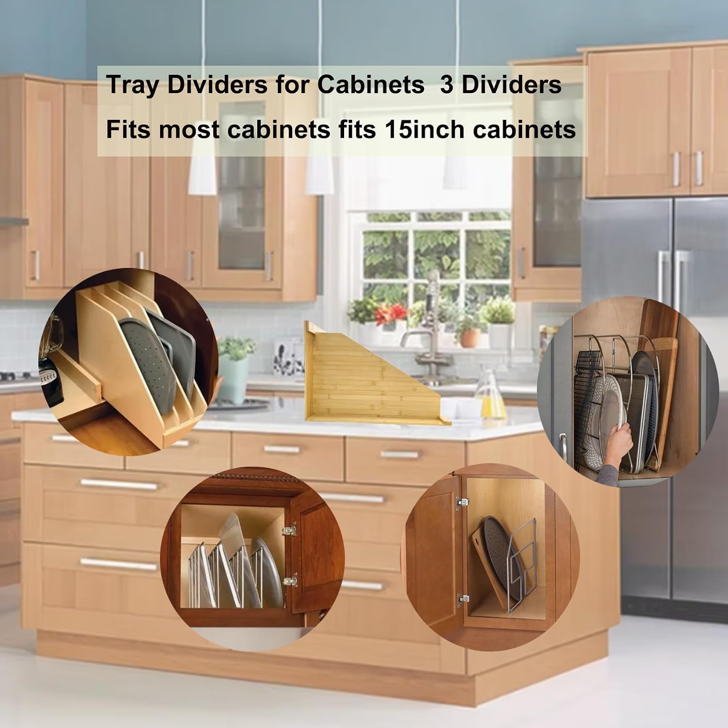 Tray Dividers for Kitchen Cabi - Kitchen Cabinet Baking Sheet Organizer ulasan dan harga
