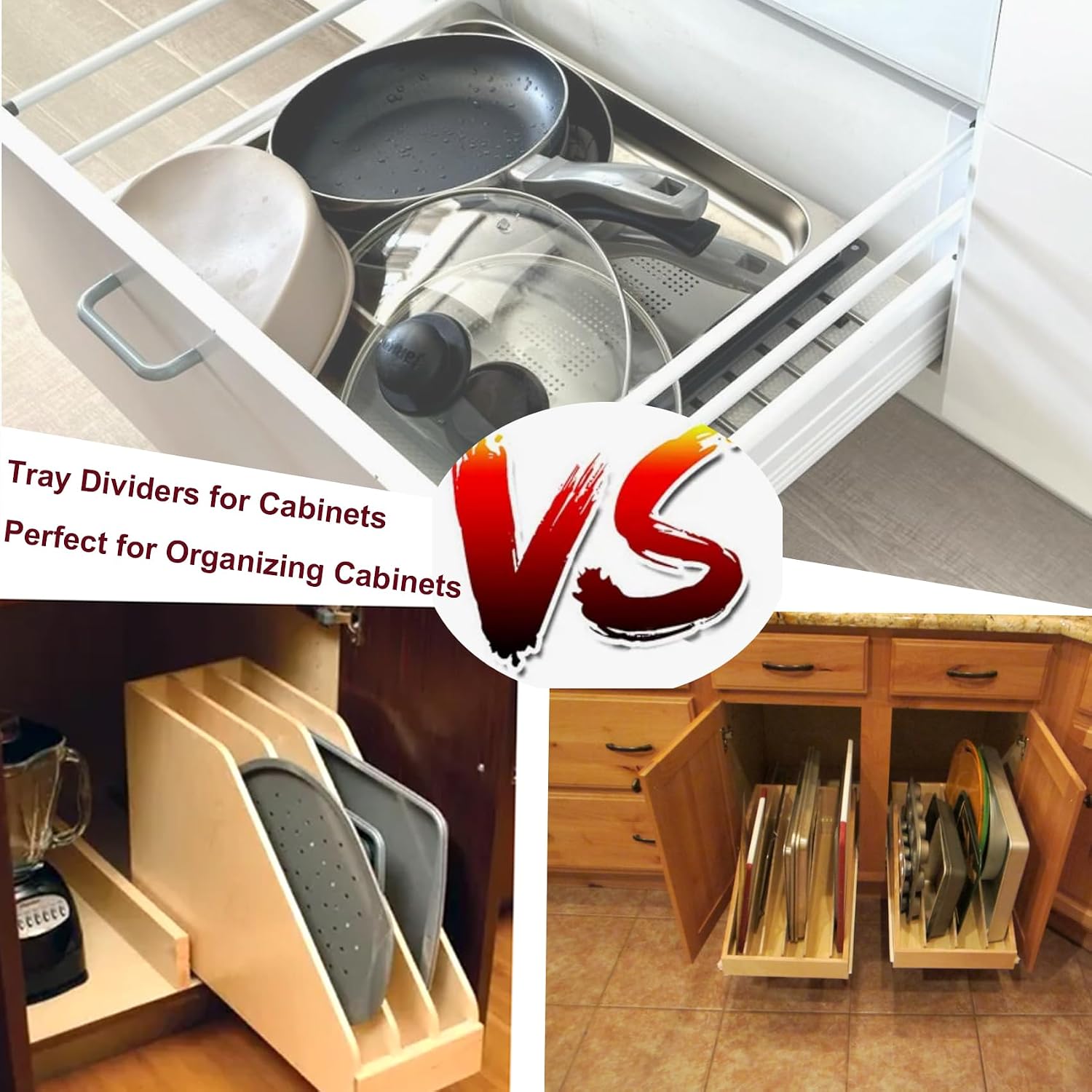Tray Dividers for Kitchen Cabi - Kitchen Cabinet Baking Sheet Organizer ulasan dan harga