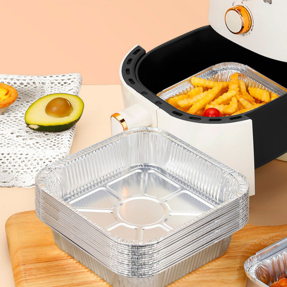 20CM Air Fryer Aluminum Foil P - Kitchen Baking Tray ulasan dan harga