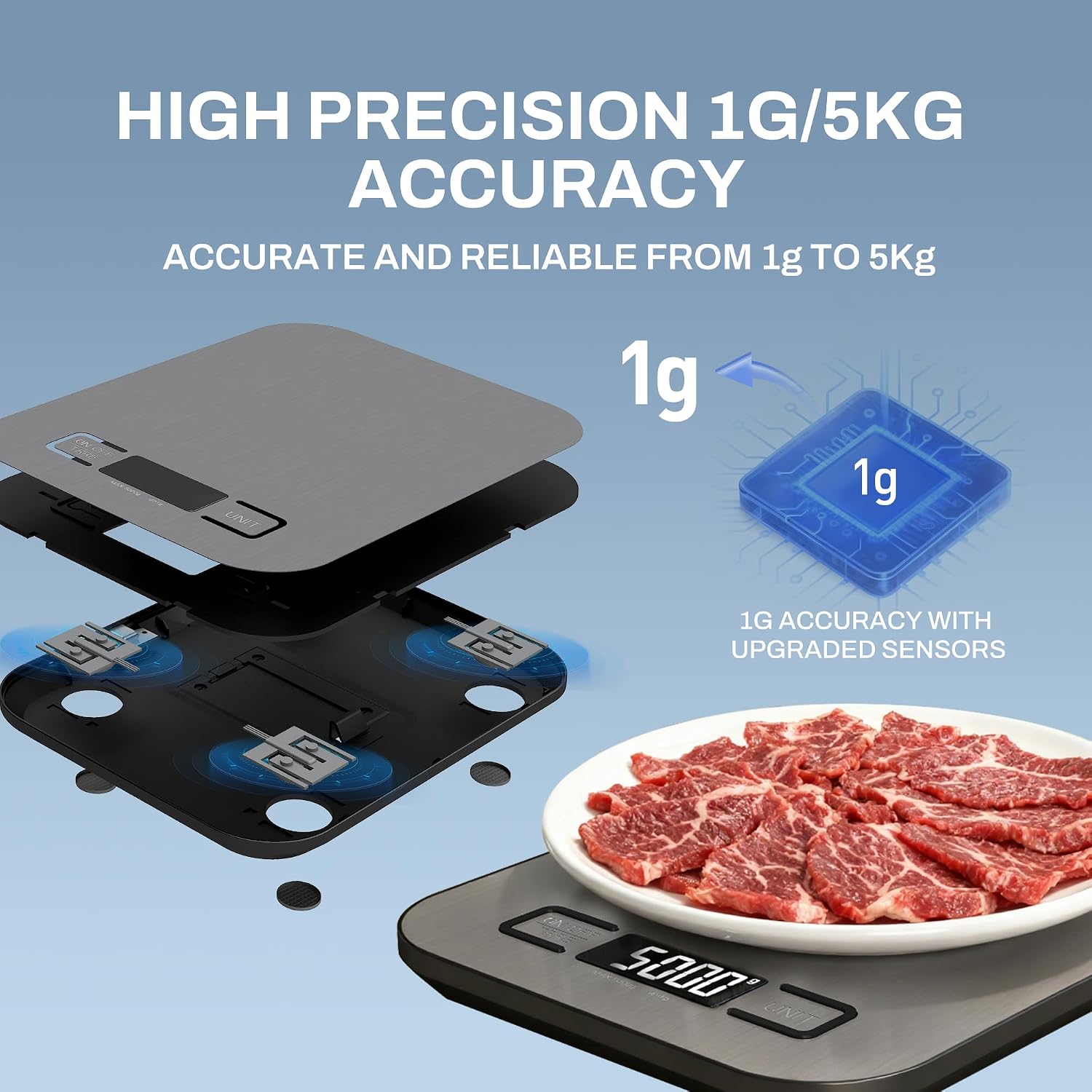Digital Kitchen Scale 5kg/1g,  - Kitchen Baking Cooking ulasan dan harga