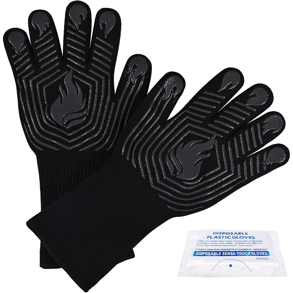 BBQ Gloves, 1472°F Heat Resist - Kitchen Baking Cooking ulasan dan harga