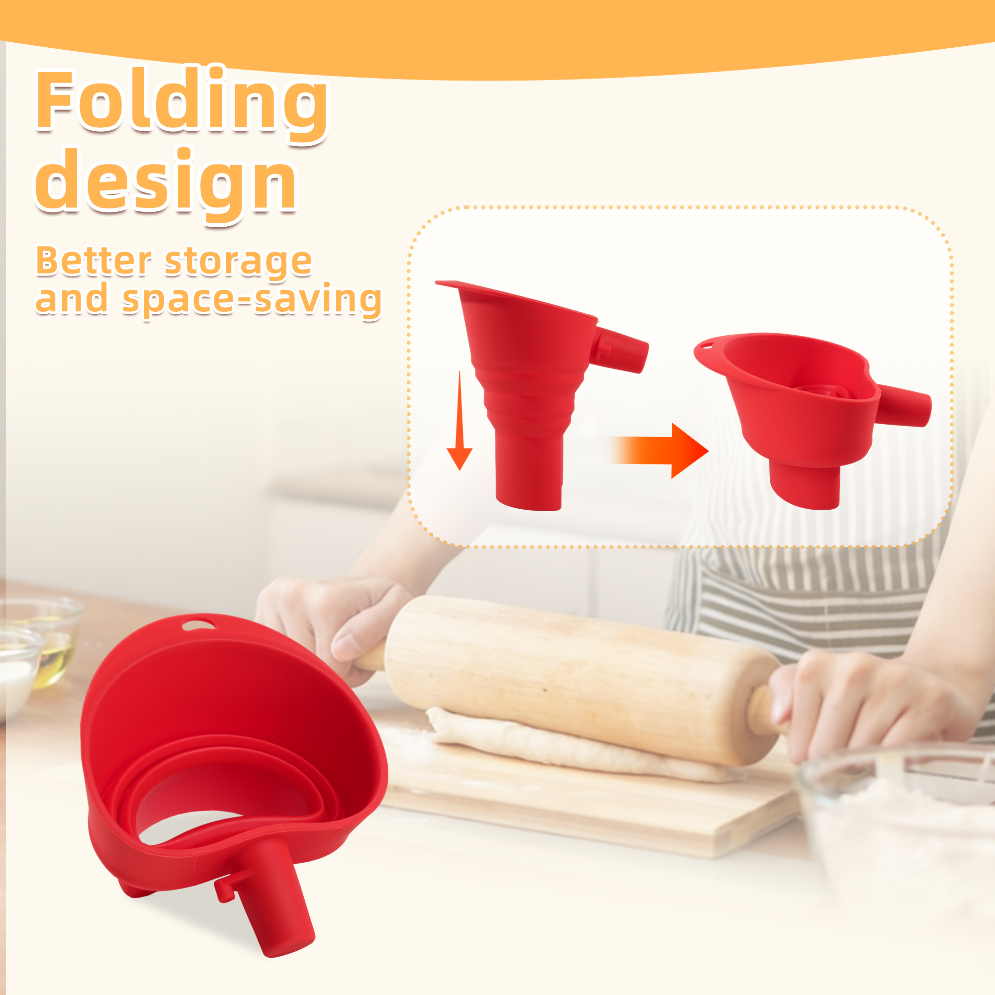 1/3pcs mix Silicone Flour Funn - Kitchen Baking Mixer ulasan dan harga